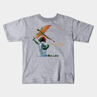 Goblin Flying Rainbow Dragon Kite Fantasy Kids T-Shirt